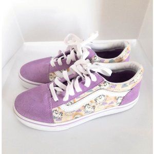 VANS Glow in The Dark Old Skool Unicorn SK8 Shoes Size 3 Girls Lilac Purple